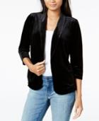 Maison Jules Velvet 3/4-sleeve Blazer, Created For Macy's