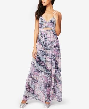 Rachel Rachel Roy Floral-print Cutout Maxi Dress