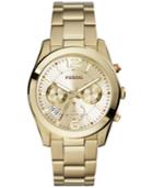 Fossil Women's Perfect Boyfriend Gold-tone Stainless Steel Bracelet Watch 40mm Es3884