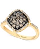 Le Vian Chocolatier Diamond Halo Cluster Ring (5/8 Ct. T.w.) In 14k Gold