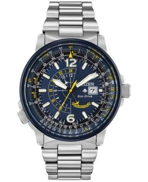 Citizen Eco-drive Men's Angel Nighthawk Stainless Steel Bracelet Watch 42mm