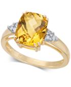 Citrine (2-3/4 Ct. T.w.) & Diamond Accent Ring In 14k Gold