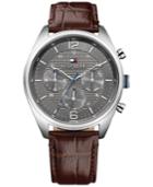 Tommy Hilfiger Men's Sophisticated Sport Brown Leather Strap Watch 44mm 1791184
