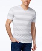 Alfani Red Men's Wide-striped V-neck T-shirt, Only At Macy's