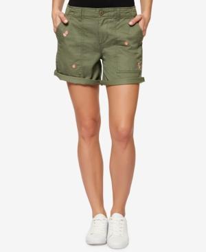 Sanctuary Embroidered Cargo Shorts