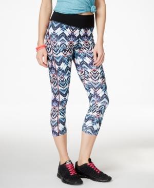 Jessica Simpson The Warm Up Juniors' Printed Cropped Active Leggings, Only At Macy's