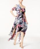 Vince Camuto Tropical Off-the-shoulder High-low Dress