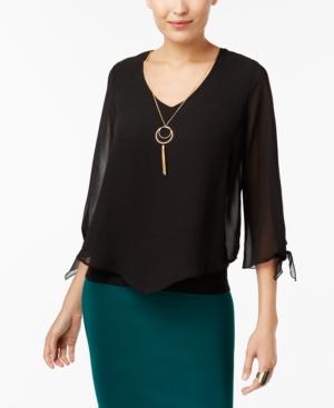 Thalia Sodi V-hem Tie-sleeve Top, Created For Macy's