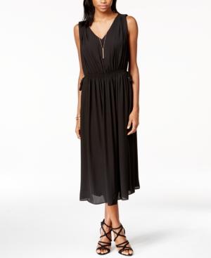 Bar Iii Sleeveless V-neck Midi Dress, Only At Macy's