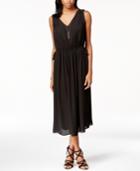 Bar Iii Sleeveless V-neck Midi Dress, Only At Macy's