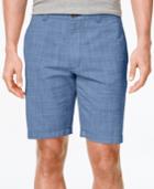 Club Room Men's Big And Tall Crosshatch Flat-front Shorts, Only At Macy's