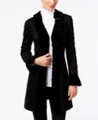 Inc International Concepts Velvet Ruffled Coat, Created For Macy's