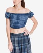 Max Studio London Cotton Off-the-shoulder Crop Top, Created For Macy's
