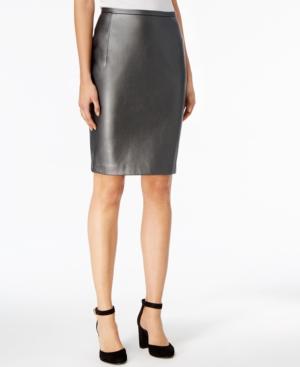 Tommy Hilfiger Faux-leather Straight Skirt