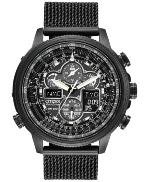 Citizen Men's Eco-drive Gray Ion-plated Stainless Steel Bracelet Watch 48mm Jy8037-50e