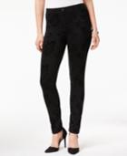 Style & Co Velvet Flocked Leggings, Created For Macy's