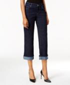 Style & Co Petite Curvy Oxford Wash Capri Jeans, Only At Macy's
