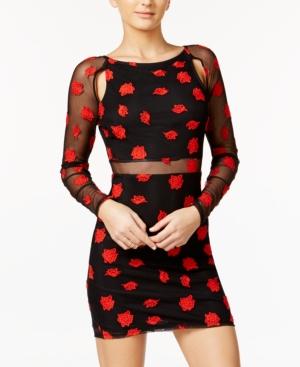 Material Girl Applique Illusion Bodycon Dress, Created For Macy's