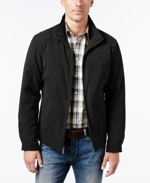 London Fog Men's Knit-trim Microfiber Jacket