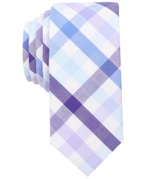 Bar Iii Men's Bold Multi-gingham Skinny Tie, Only At Macy's