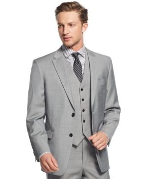 Tommy Hilfiger Grey Sharkskin Slim-fit Jacket