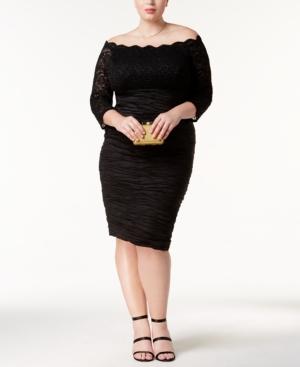 Alex Evenings Plus Size Off-the-shoulder Dress