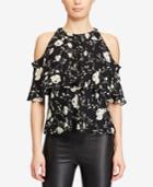 Polo Ralph Lauren Floral-print Cold-shoulder Blouse