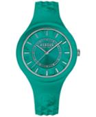 Versus By Versace Women's Fire Island Green Silicone Strap Watch 39mm Soq07 0016