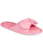 Charter Club Women's Open-toe Bow Fashion Slippers, Only At Macy's