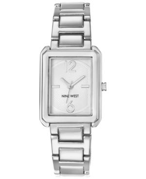 Nine West Women's Silver-tone Bracelet Watch 35x27mm