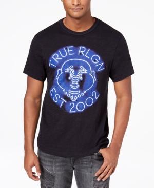 True Religion Men's Neon Buddha Logo-print T-shirt