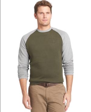 Izod Two-tone Raglan Sueded-fleece Sweater