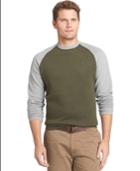 Izod Two-tone Raglan Sueded-fleece Sweater