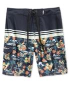 Maui And Sons Men's Huki Lau Tropical-print Drawstring Shorts