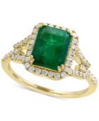 Final Call By Effy Emerald (2-1/5 Ct. T.w.) & Diamond (1/3 Ct. T.w.) Ring In 14k Gold