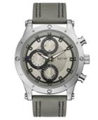 Kenneth Cole Reaction Men's Sport Gray Faux-leather Strap Watch 48mm