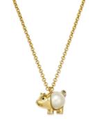 Kate Spade New York Gold-tone Imitation Pearl Pig Pendant Necklace