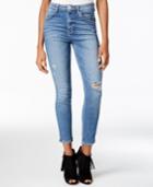 Guess High-rise Medium Wash Ripped Skinny Jeans