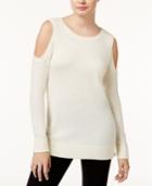 Kensie Warm Touch Cold-shoulder Sweater