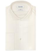 Calvin Klein Steel Men's Slim-fit Non-iron Performance Solid French Cuff Dress Shirt