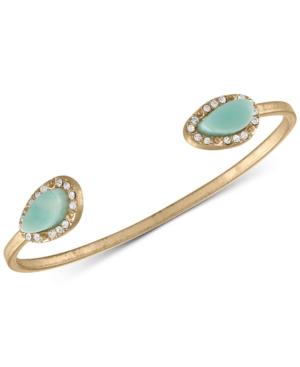 Rachel Rachel Roy Gold-tone Pave & Colored Stone Cuff Bracelet