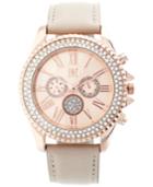 Inc International Concepts Women's Pink Leather Strap Watch 40mm, Only At Macy's