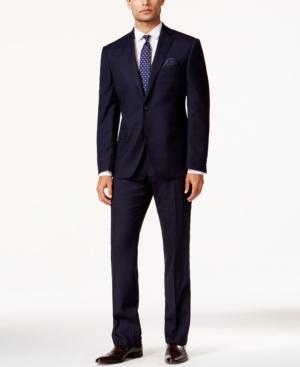 Tallia Blue Windowpane Slim-fit Suit