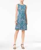 Nine West Paisley-print A-line Dress