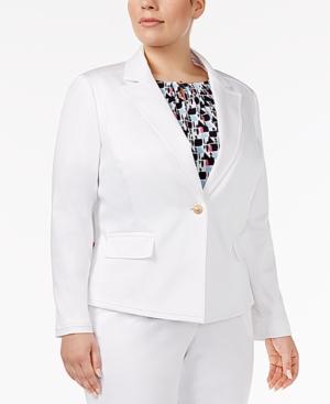 Tahari Asl Plus Size Peak-collar Blazer