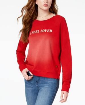 Peace Love World Faded I Feel Graphic Sweatshirt