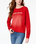 Peace Love World Faded I Feel Graphic Sweatshirt