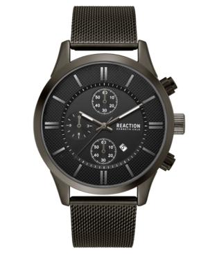 Kenneth Cole Reaction Men's Chronograph Sport Black Stainless Steel Mesh Bracelet Watch 46mm