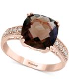 Final Call By Effy Smoky Quartz (3-5/8 Ct. T.w.) & Diamond Accent Ring In 14k Rose Gold
