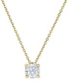 Diamond Solitaire Pendant Necklace (3/4 Ct. T.w.) In 14k White Gold
